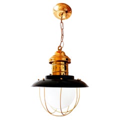 Lantern Sailor Style Brass Chandeliers and Pendants  Sailor Style Black and Gold
