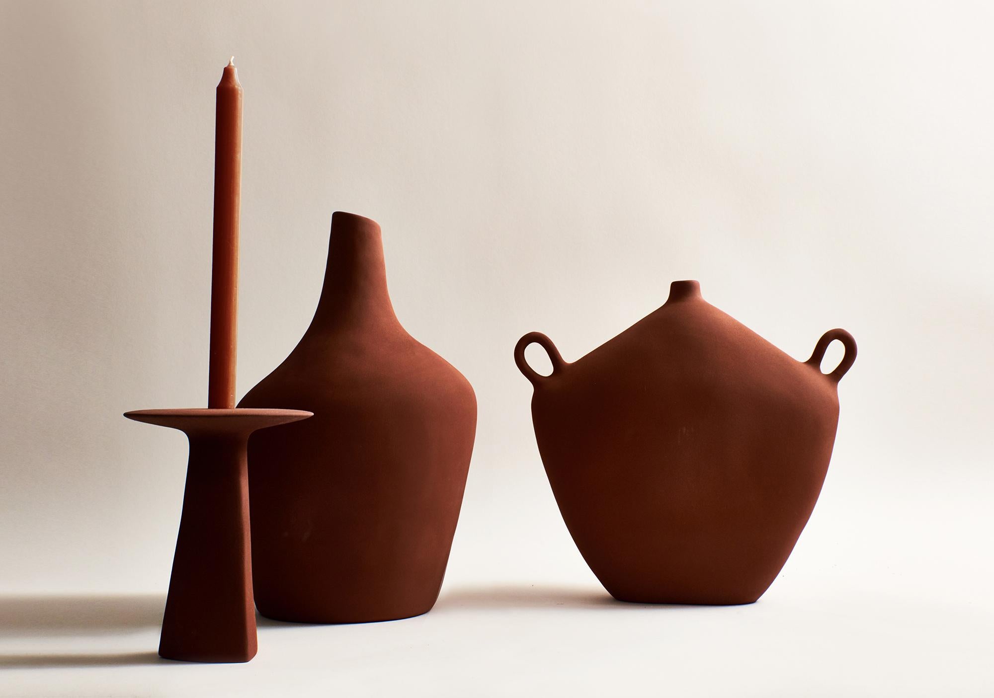 Modern Sailor Vase Handmade Textured Glaze For Sale