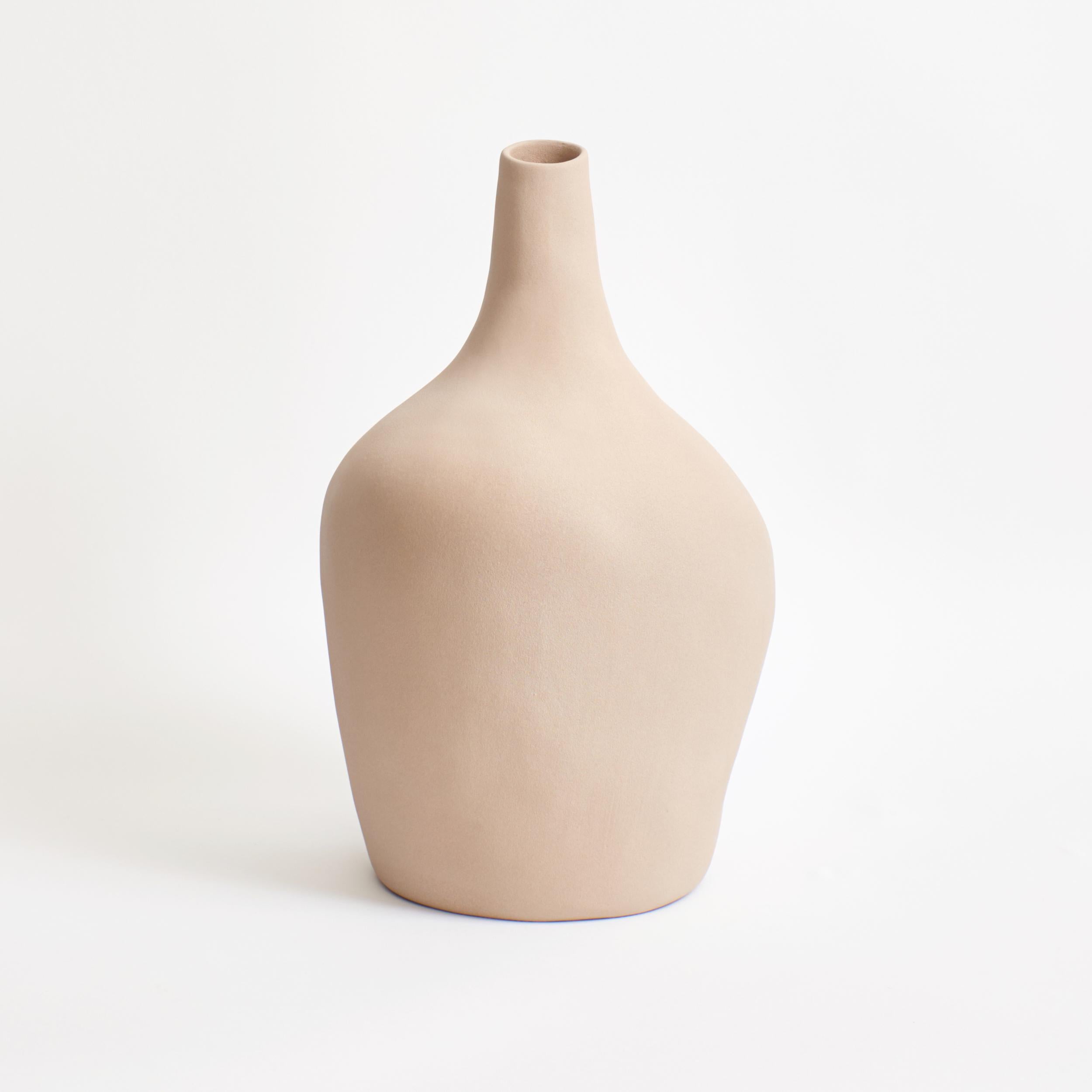 Hand-Crafted Sailor Vase Handmade Textured Glaze For Sale