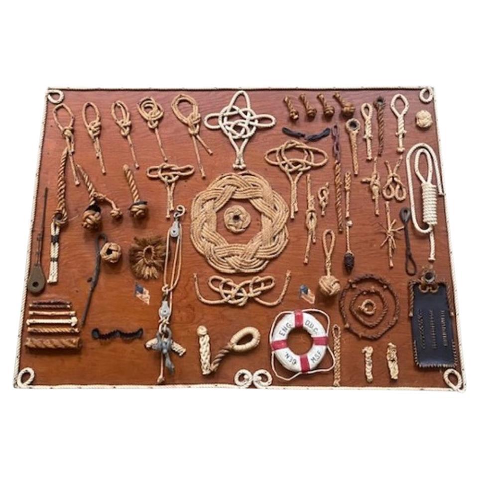 Seemanns-Volkskunst-Knotenbrett, um 1940