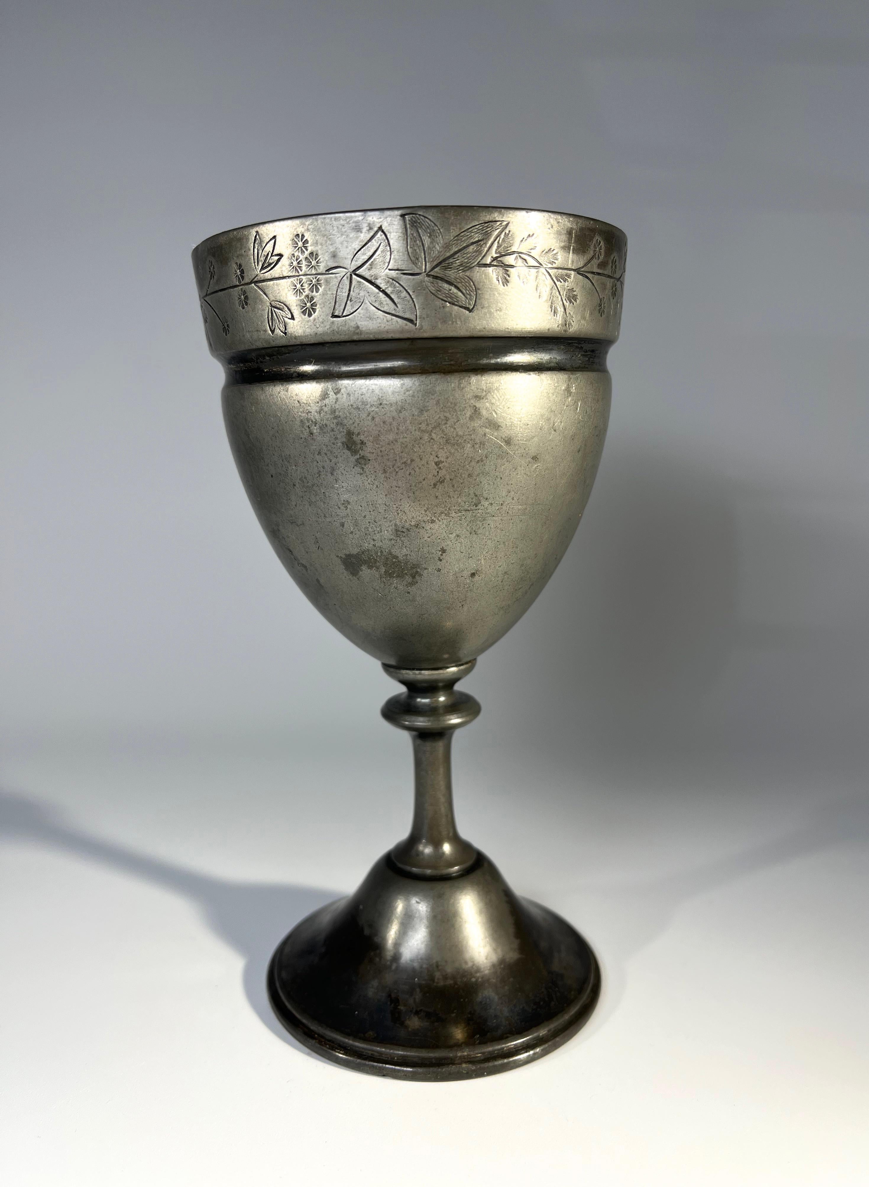 English Sailor's Hornpipe, First Prize, 1886 Inscribed Antique Chalice Trophy