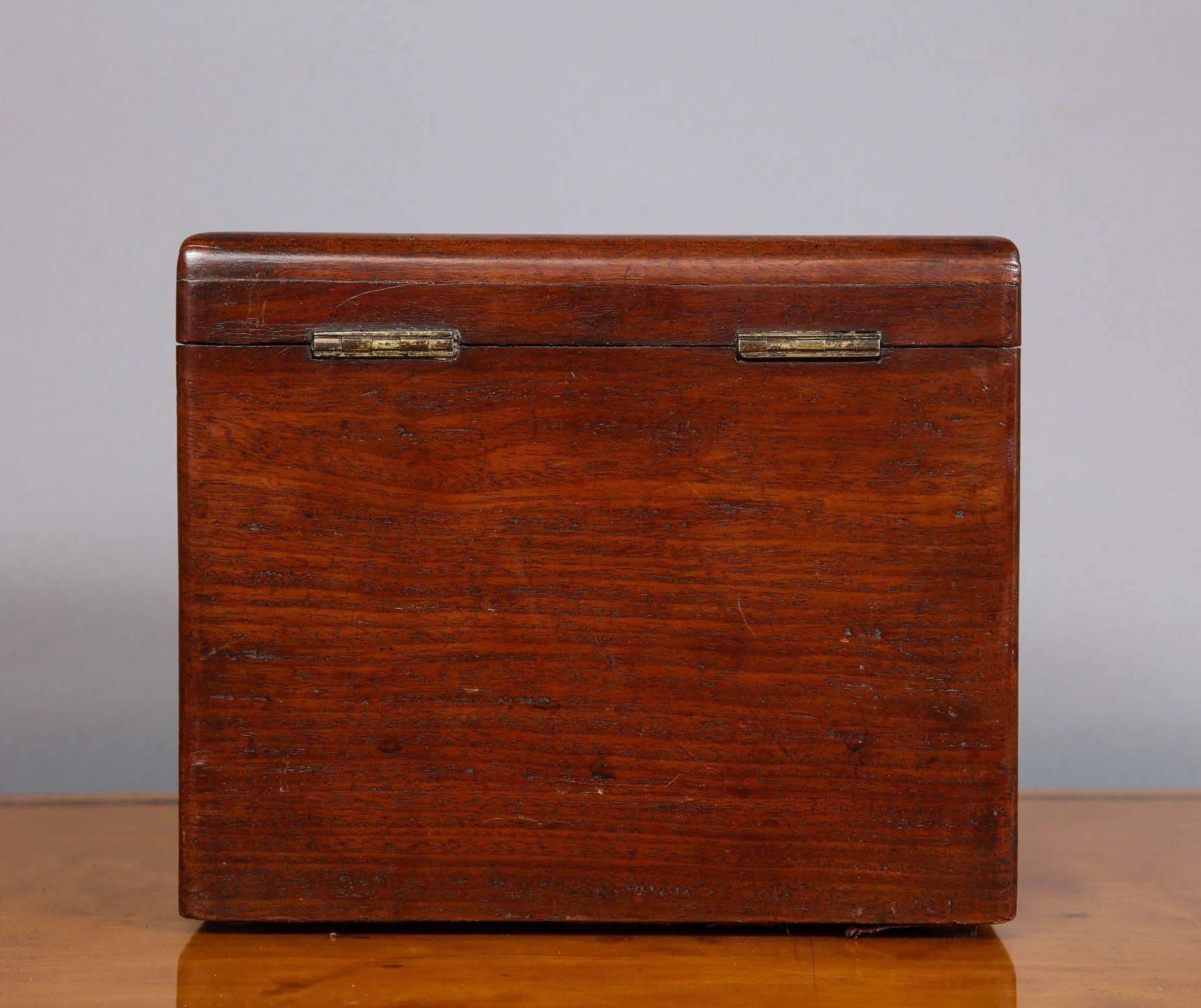 North American Sailor's Inlaid Mahogany Box