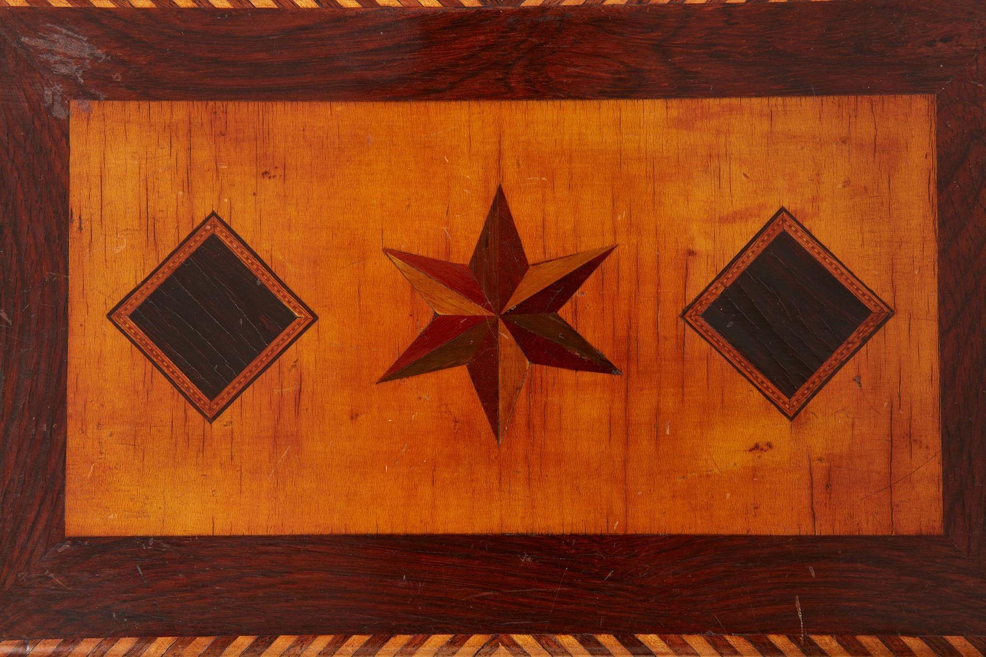 English Sailor's Inlaid Ditty Box For Sale