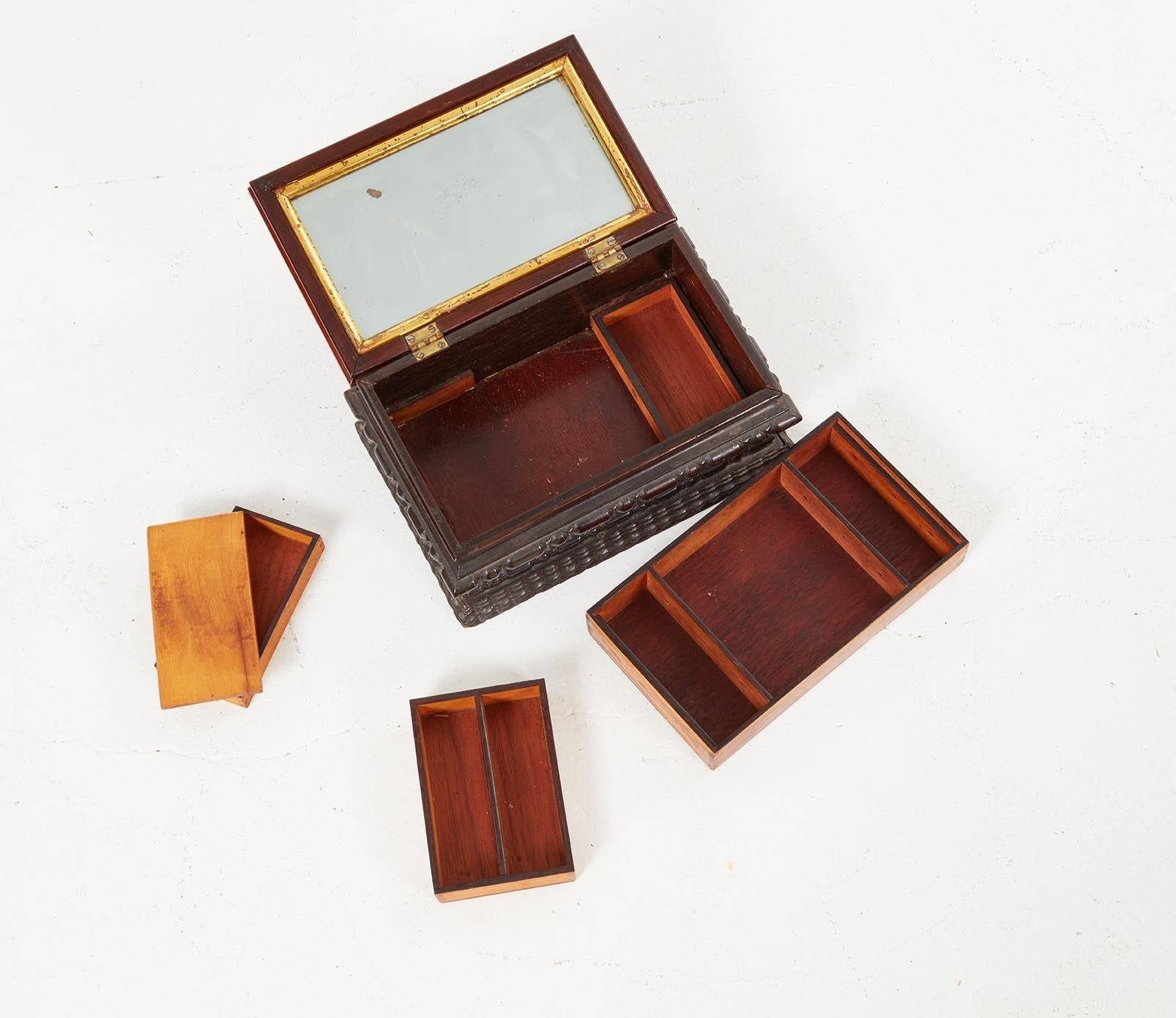 19th Century Sailor's Inlaid Ditty Box For Sale