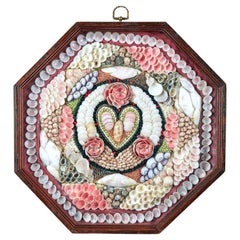 Used Sailor's Valentine with Heart Design, Barbados, West Indies- Large Size