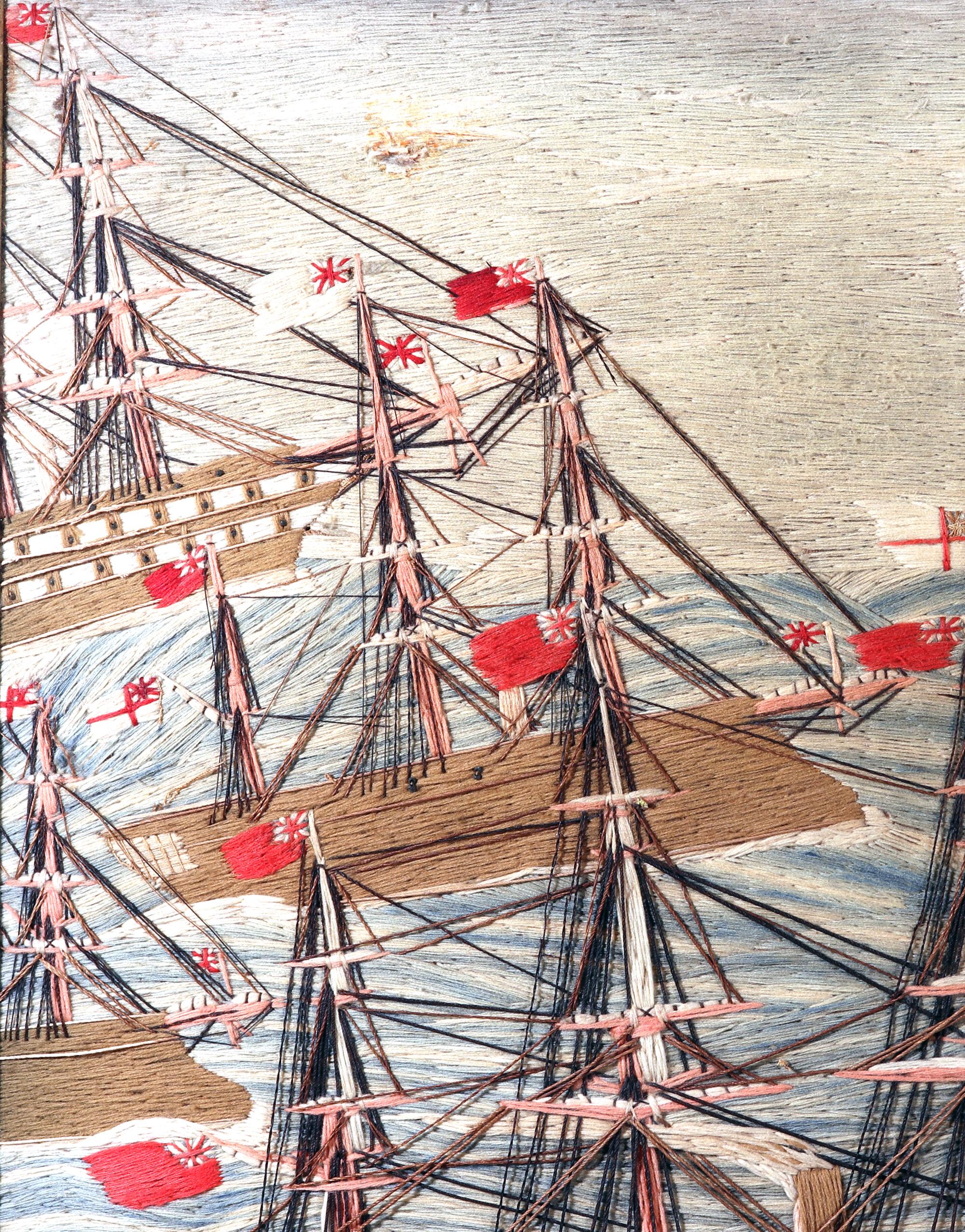 Sailor's Woolwork of a Fleet of Nine Royal Navy Ships, 1875 3