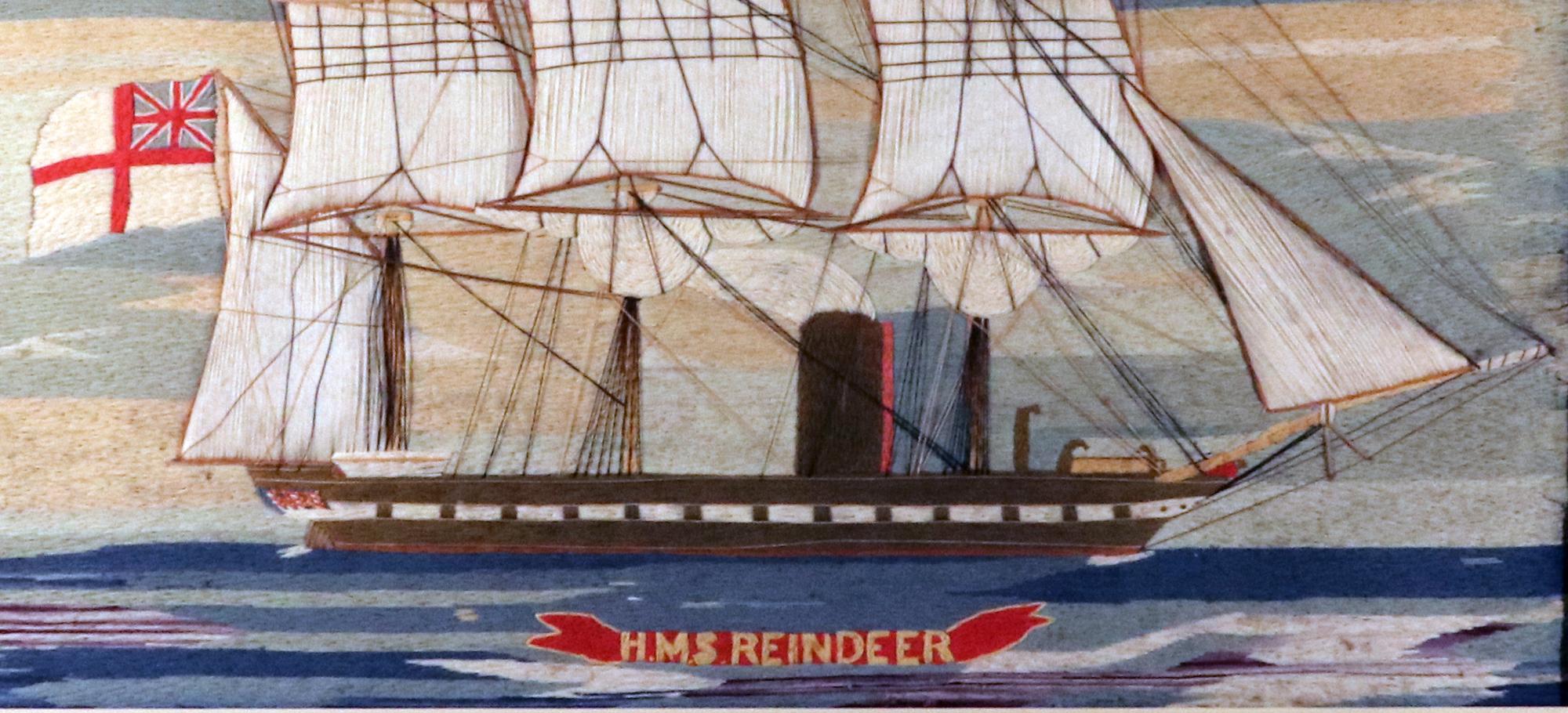 Sailor's Woolwork of HMS Reindeer Made by Henry Payn Hopper In Good Condition For Sale In Downingtown, PA