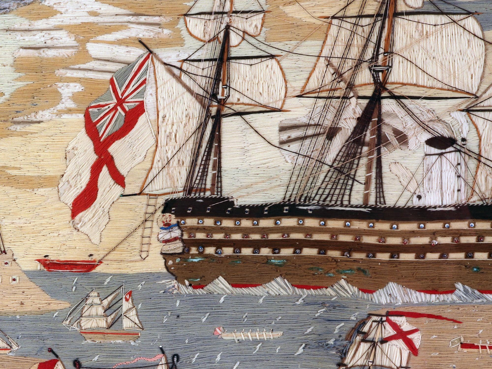 Sailor's Woolwork of Large Proportions with Multiple Ships 1
