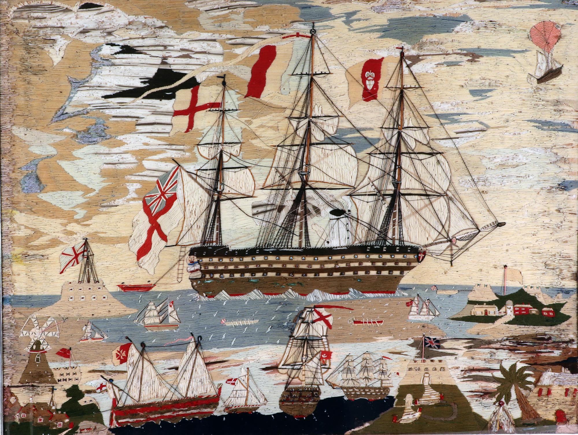 Sailor's Woolwork of Large Proportions with Multiple Ships 3