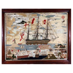 Sailor's Woolwork of Large Proportions with Multiple Ships