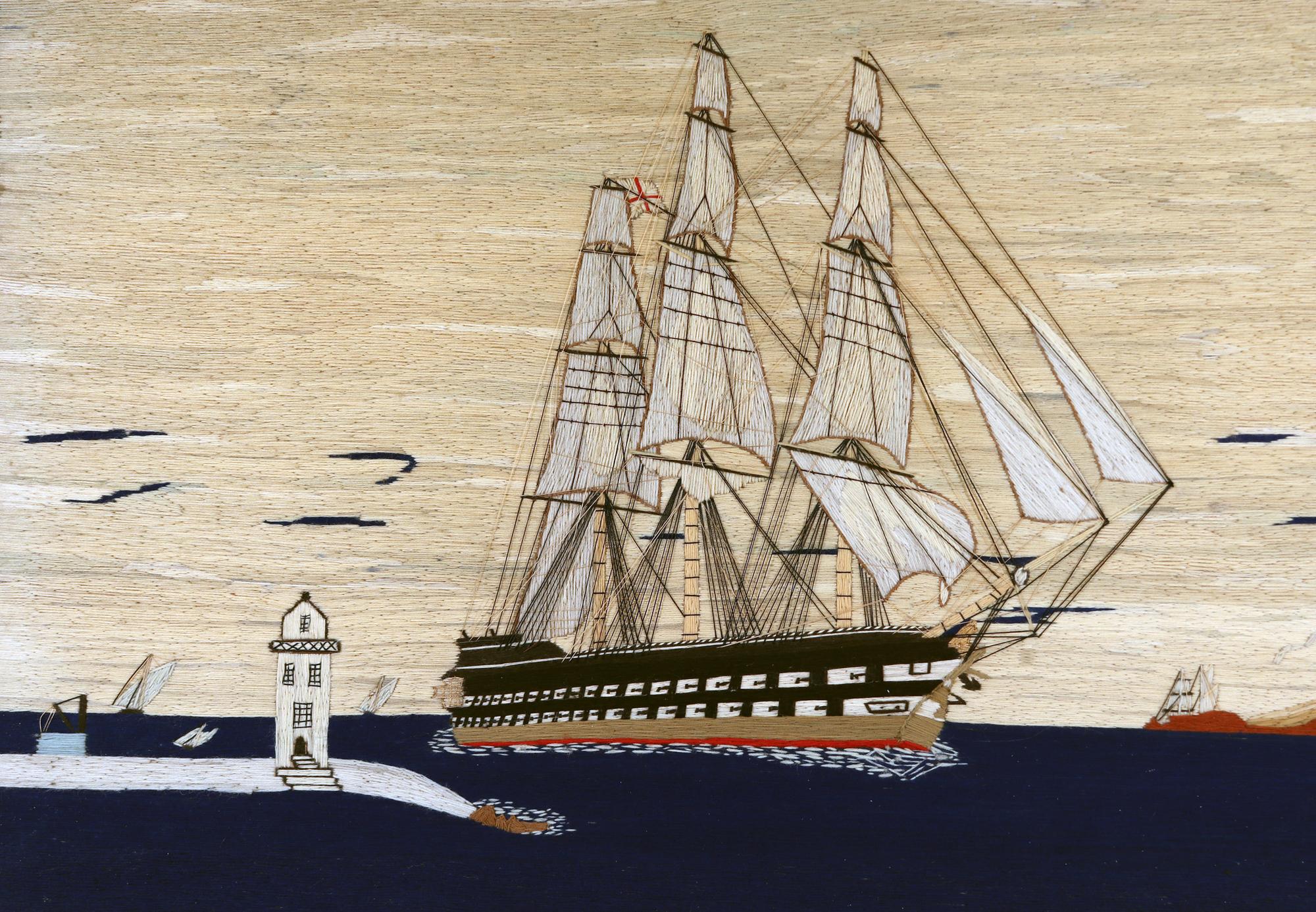 Anglais Laine de bataille de la Royal Navy acquérant à Port en vente