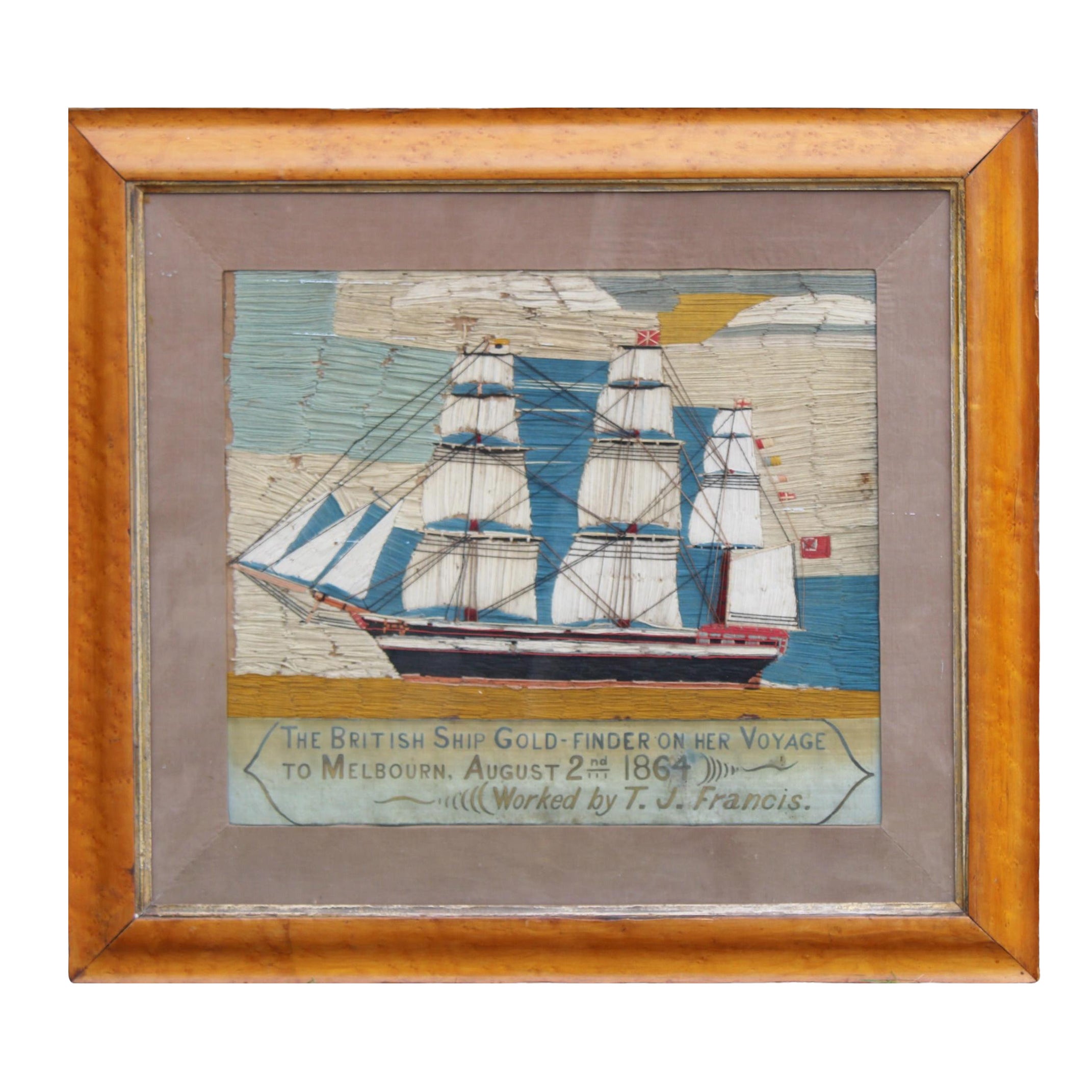 Sailor's Woolwork of The British Ship Gold Finder on her voyage to Australia