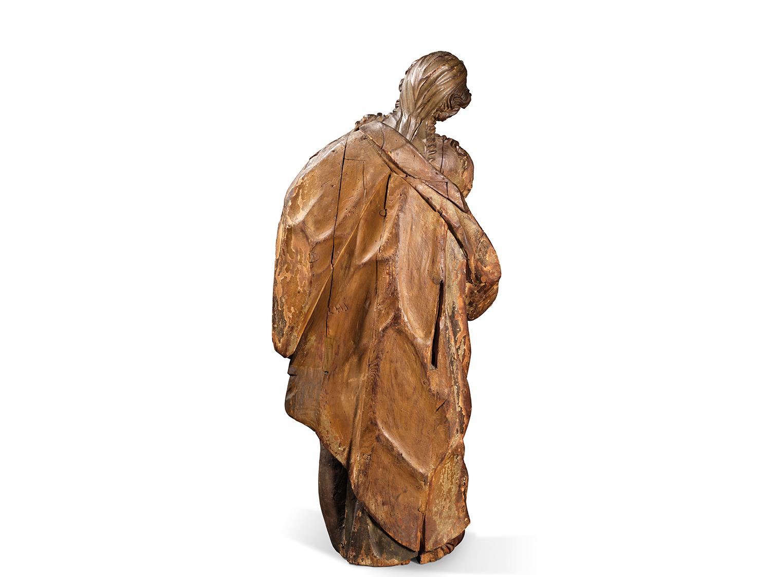 SAINT AFRE OF AUGSBURG

ORIGIN : SOUTHERN GERMANY
PERIOD : 16th CENTURY

Height : 119 cm
Width : 50 cm
Depth : 28 cm 

Limewood
Good state of conservation


Patron Saint of the city and the diocese of Augsburg, the oldest traces of her