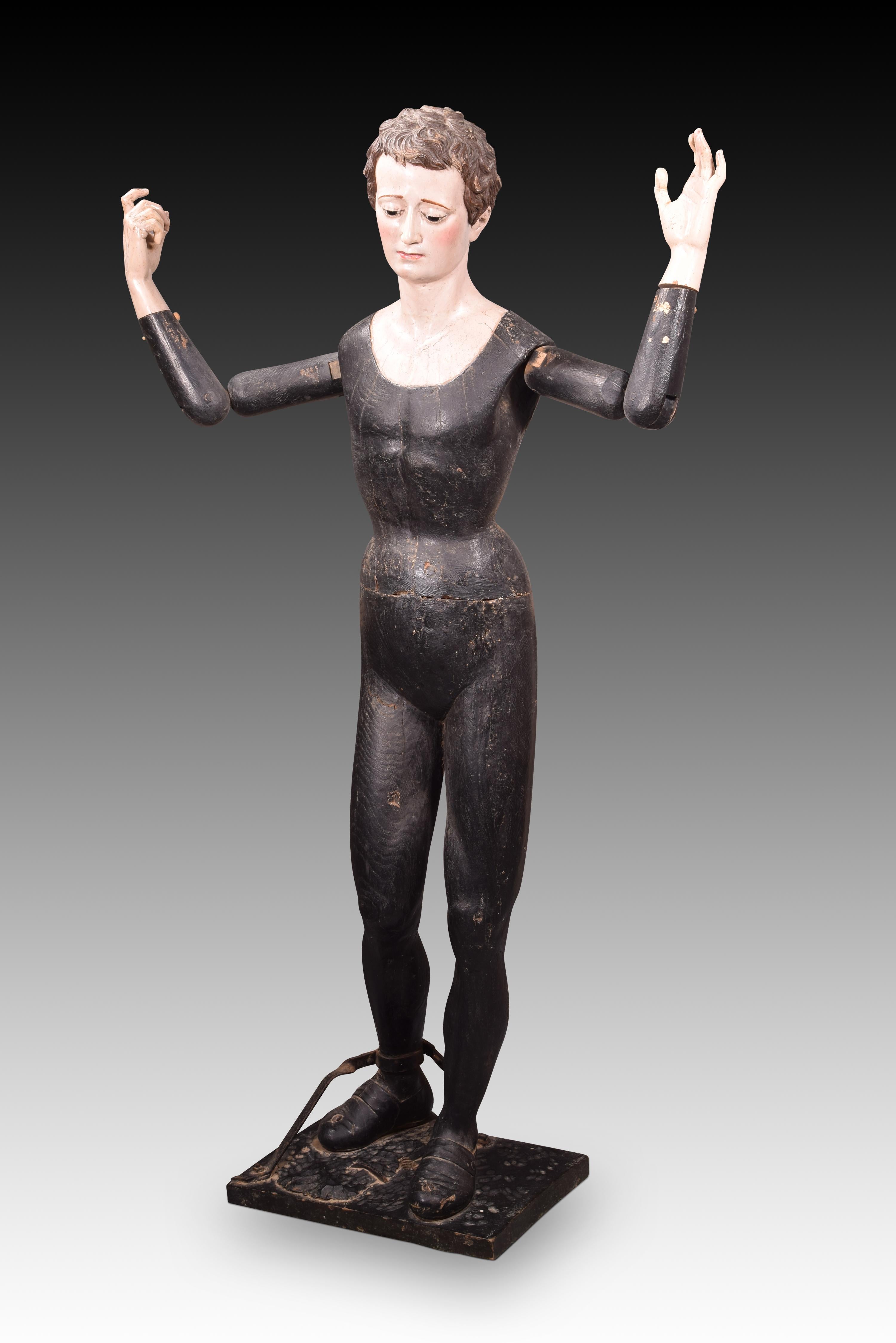 Saint Aloysius de Gonzaga (dress up). Spanish school, 18th century. For Sale 1