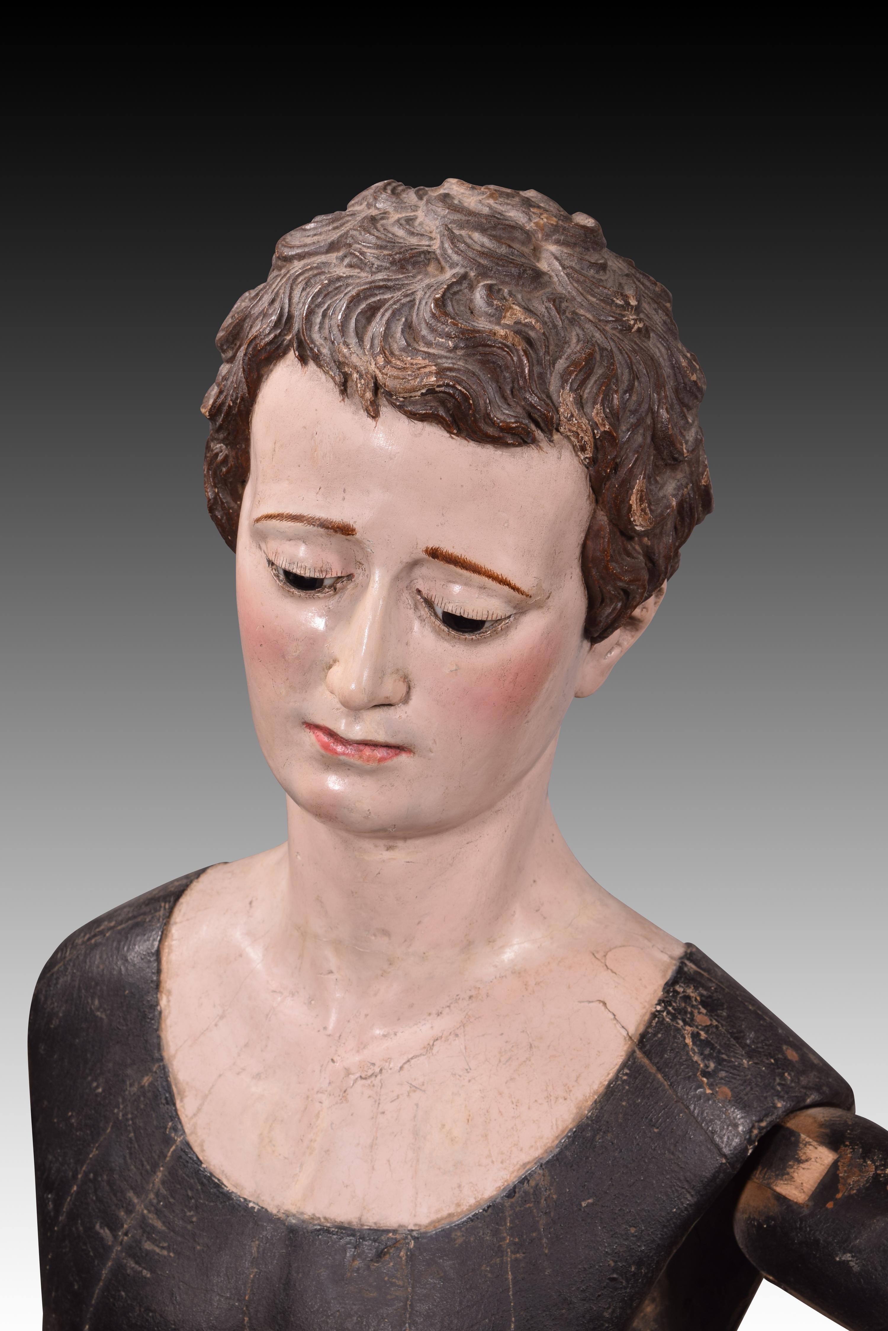 Saint Aloysius de Gonzaga (dress up). Spanish school, 18th century. For Sale 2