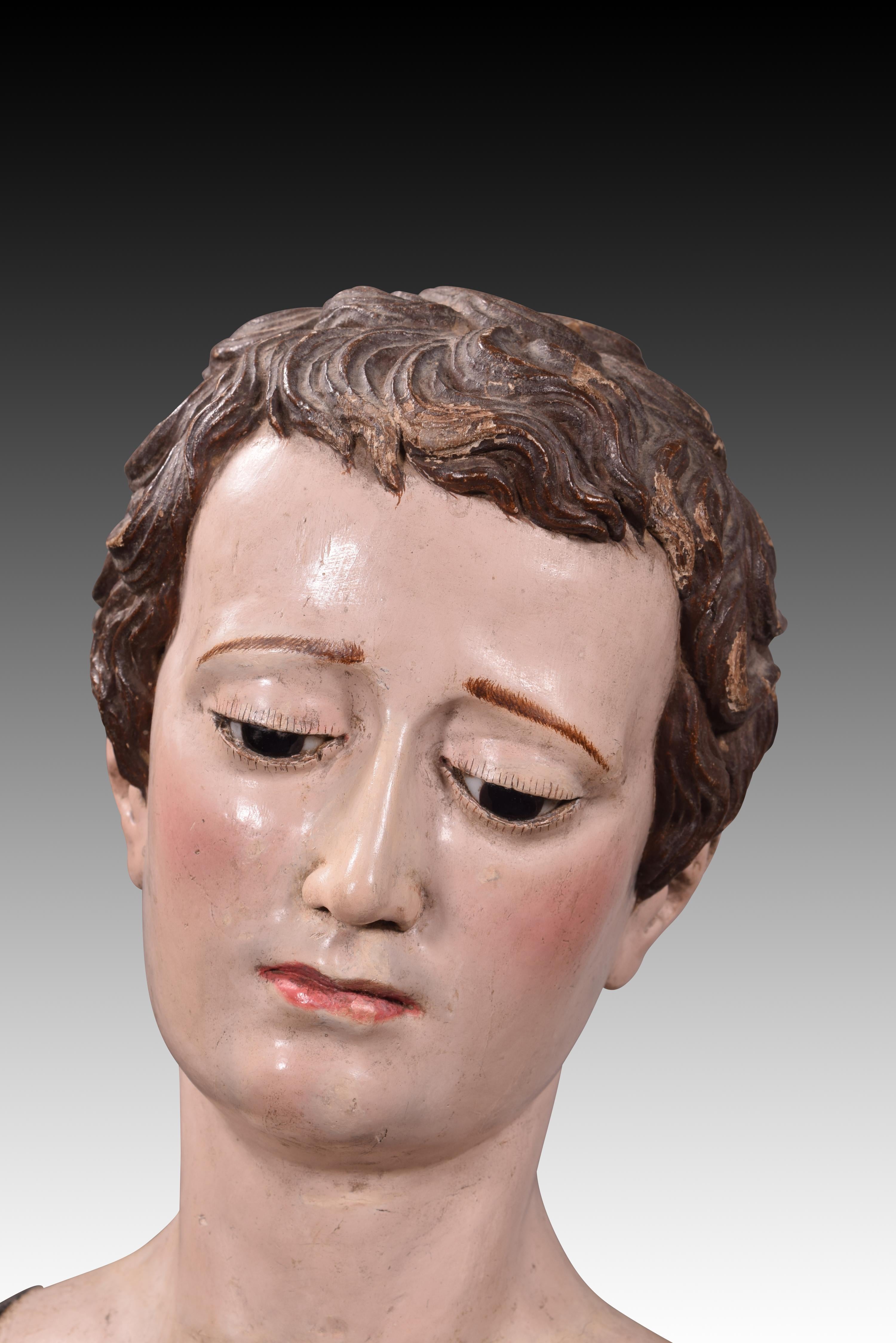 Saint Aloysius de Gonzaga (dress up). Spanish school, 18th century. For Sale 3