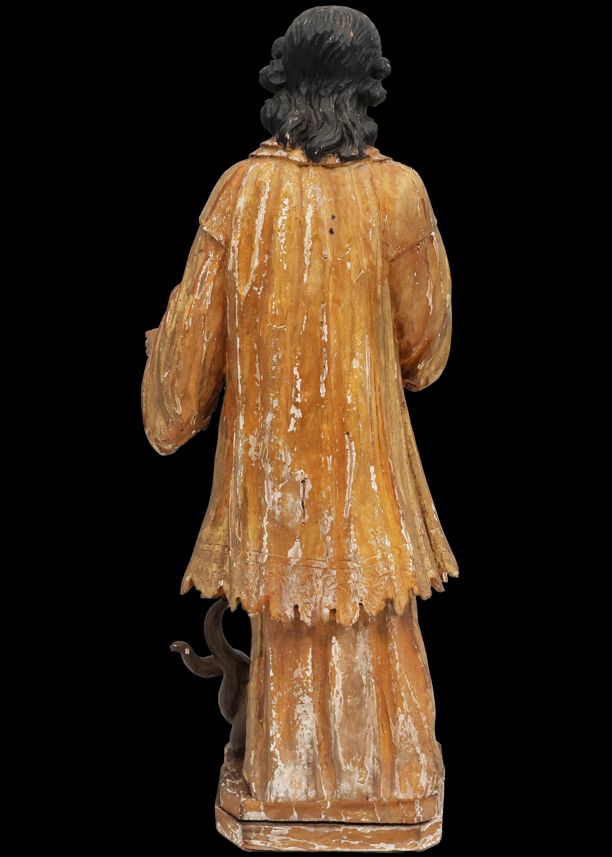 Saint Amable, polychromes Pappelholz, Frankreich, 18 (French) im Angebot