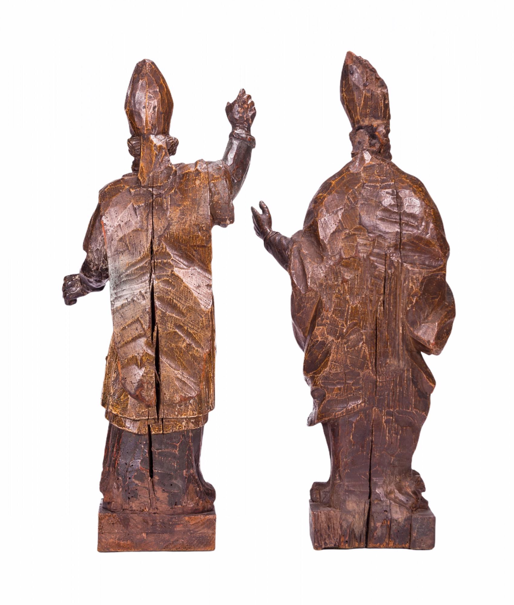 Italian Saint Ambrose Archbishop of Milan and Saint Augustine Bishop of Hippo, 16th Cent For Sale