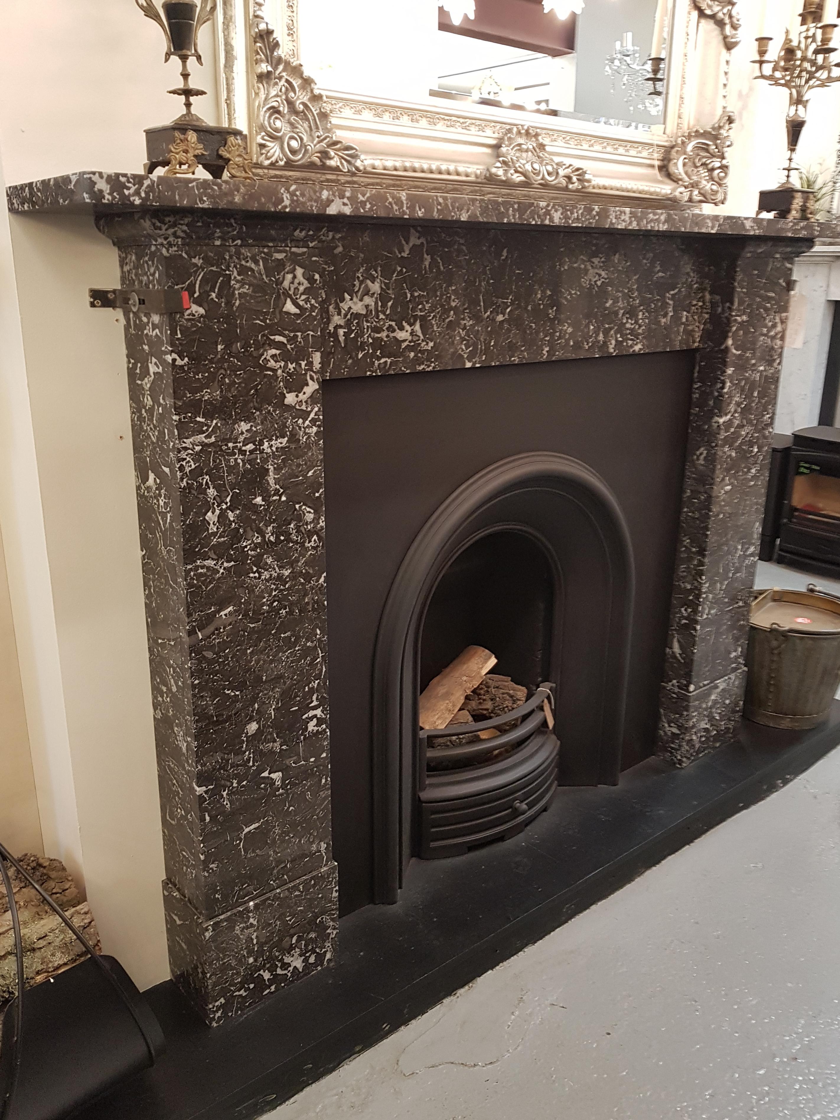 Victorian Saint Anne Marble Fireplace Mantel For Sale