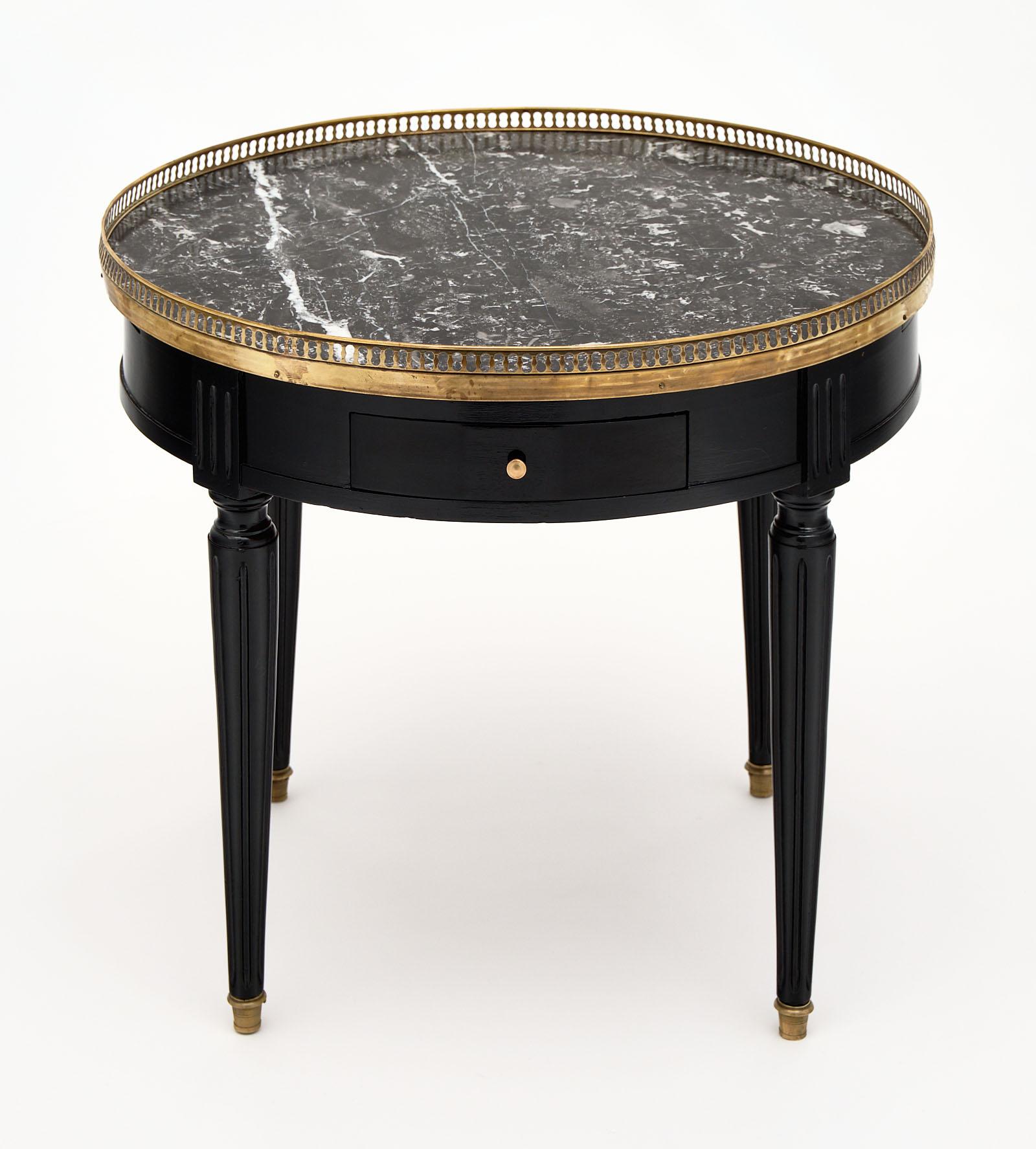 Louis XVI Saint Anne Marble Topped Bouillotte Table