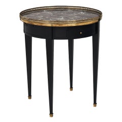 “Saint Anne” Marble Topped Directoire Bouillotte Table