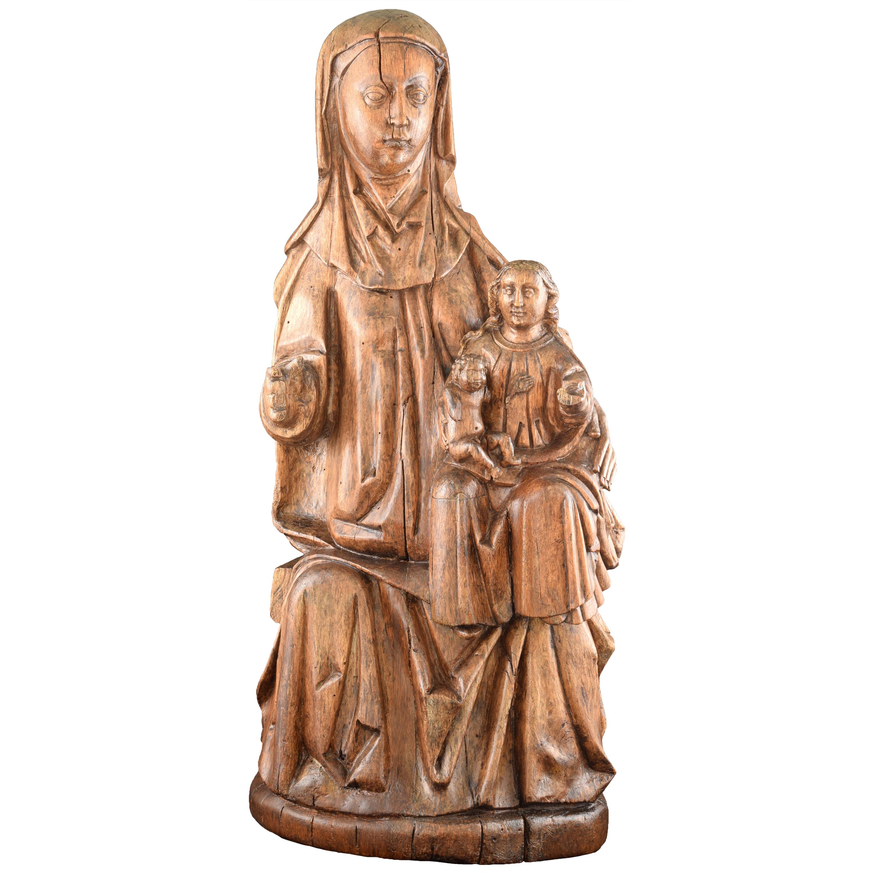 Saint Anne, the Virgin and Jesus Child, Wood, 16th Century