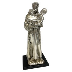 Saint Anthony of Padua Statue Sculpture Holding Jesus Child, Italy, 1910s