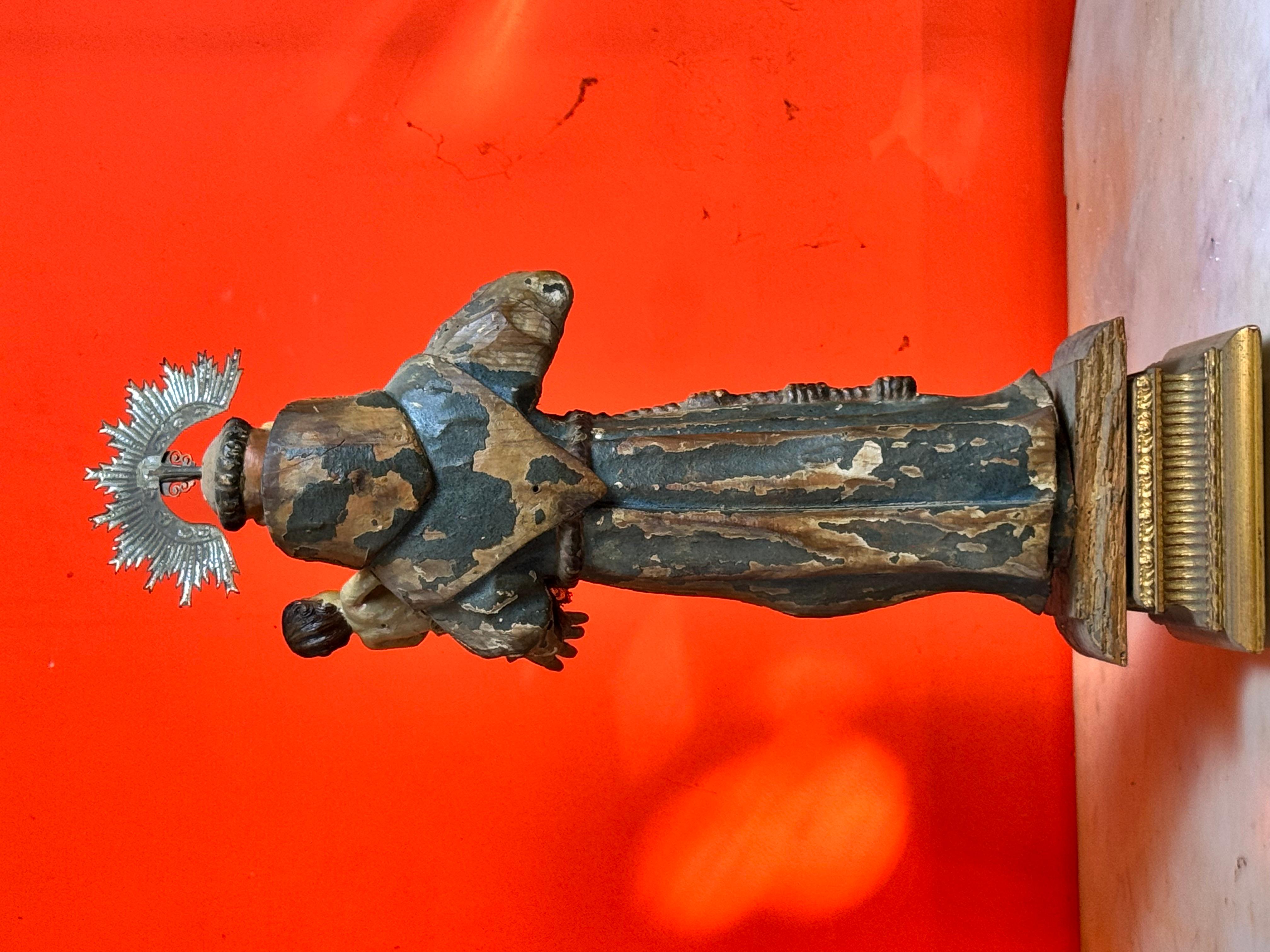 Spagnolo Sant'Antonio da Padova con il Bambino, Scuola ispano-coloniale, XVII secolo in vendita