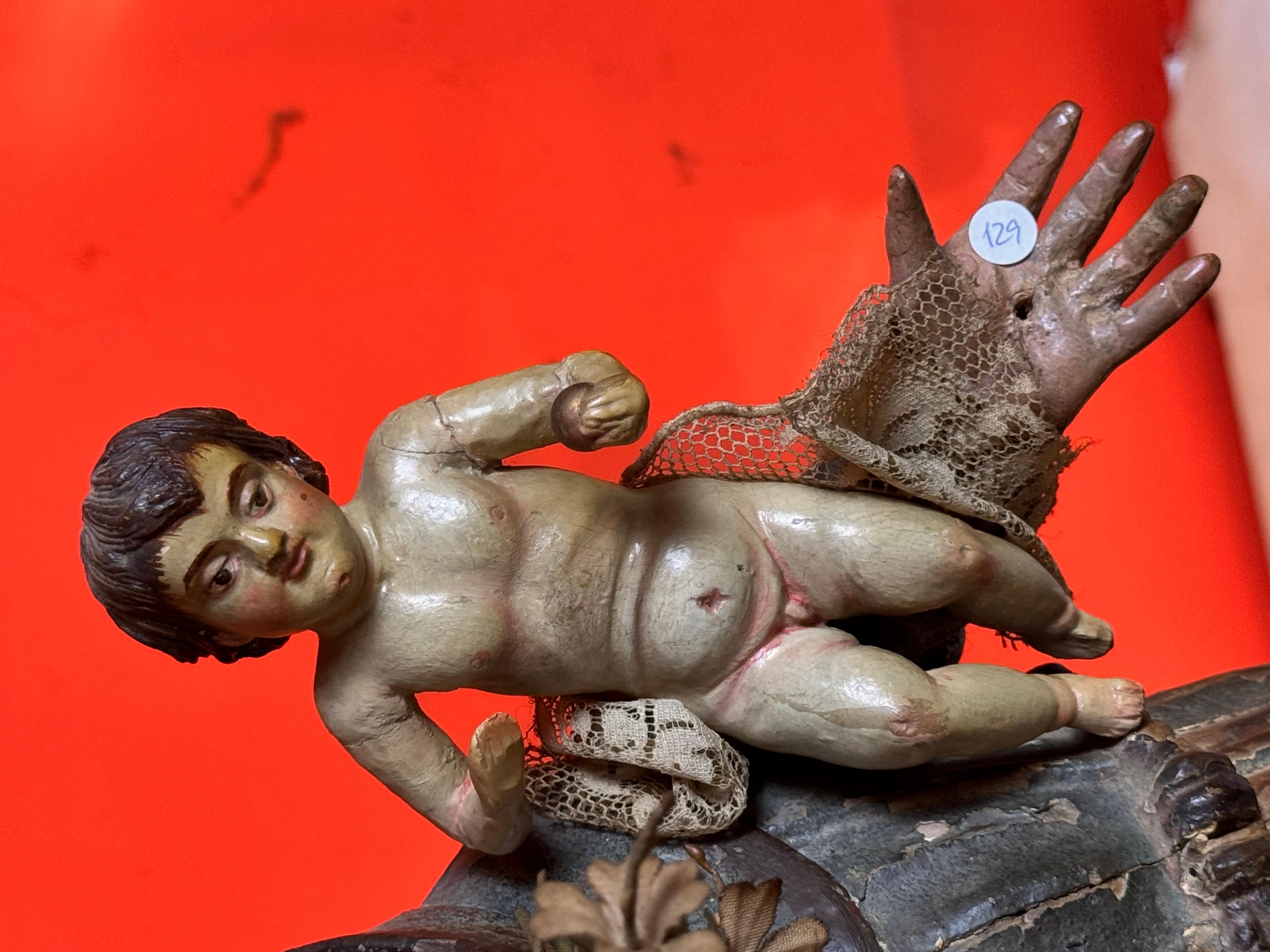 Sant'Antonio da Padova con il Bambino, Scuola ispano-coloniale, XVII secolo in vendita 1