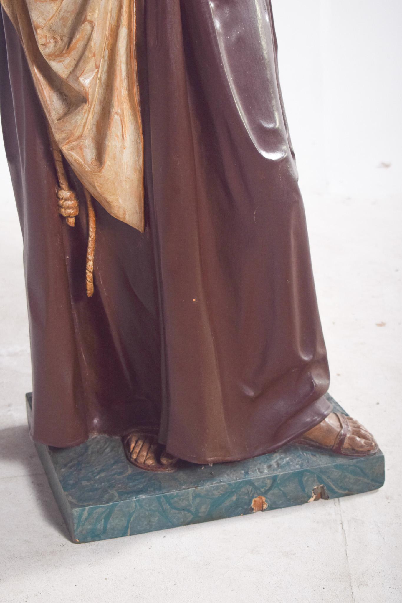 Portoghese Sant'Antonio con il Bambino Scultura in ceramica in vendita