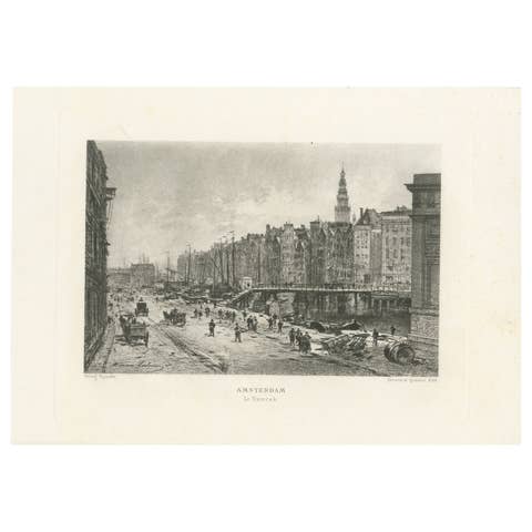 Saint Anthony's Gate in Amsterdam, 1882 heliogravure by Maxime Lalanne