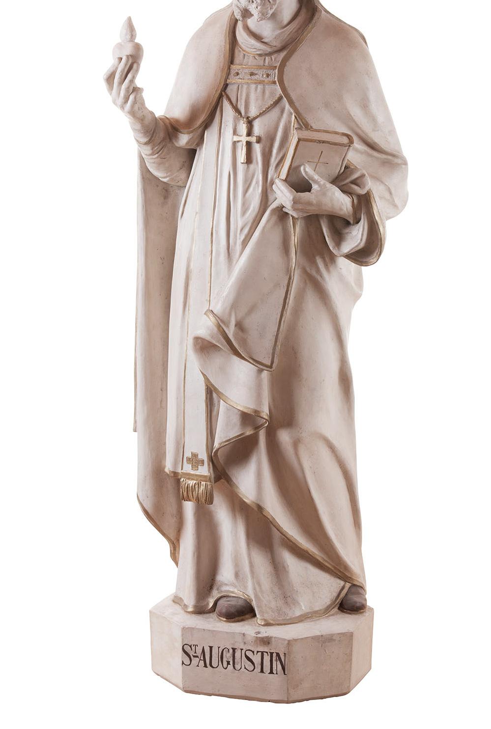 French Saint Augustine, Terra Cotta, 19th Century For Sale