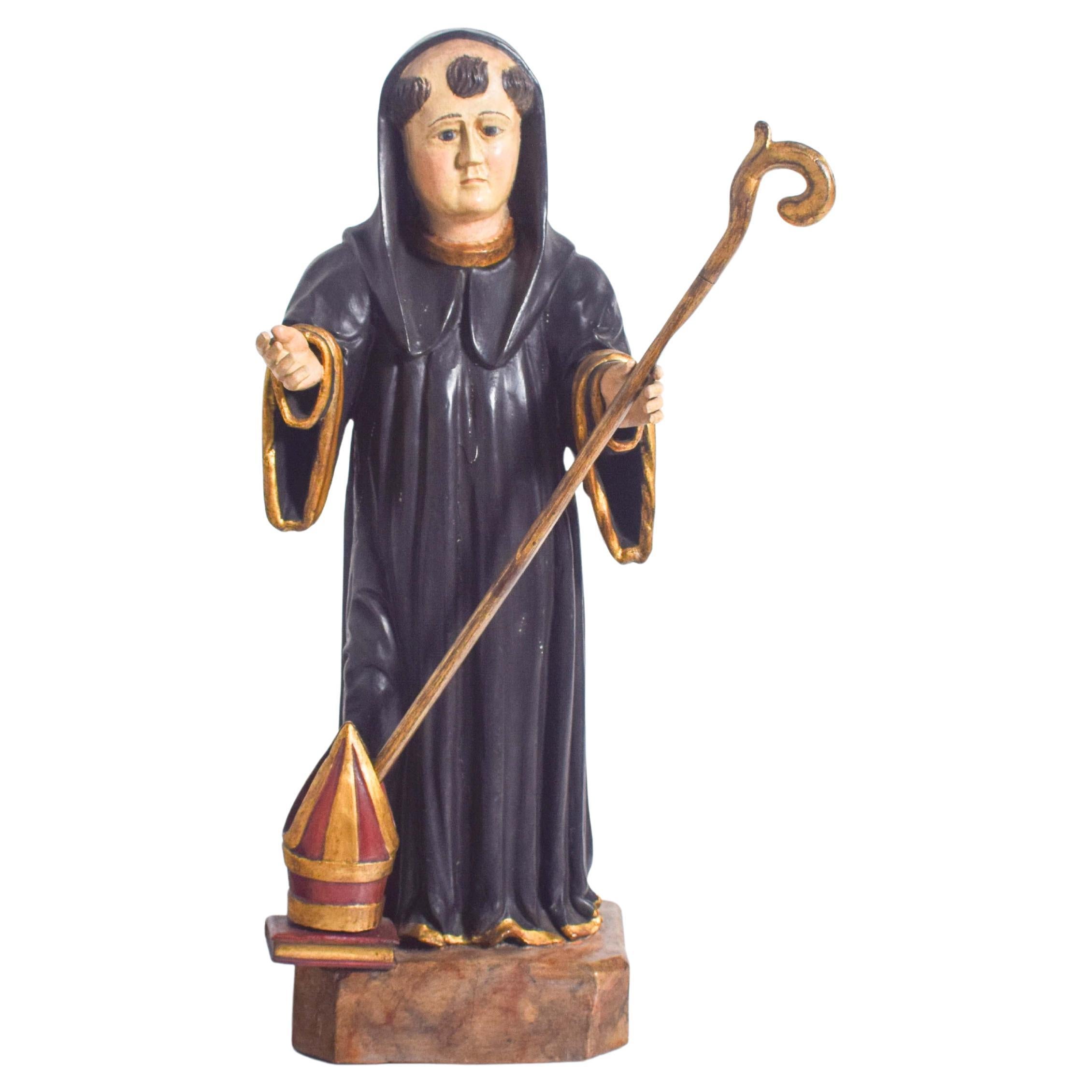 Escultura de madera de San Benito