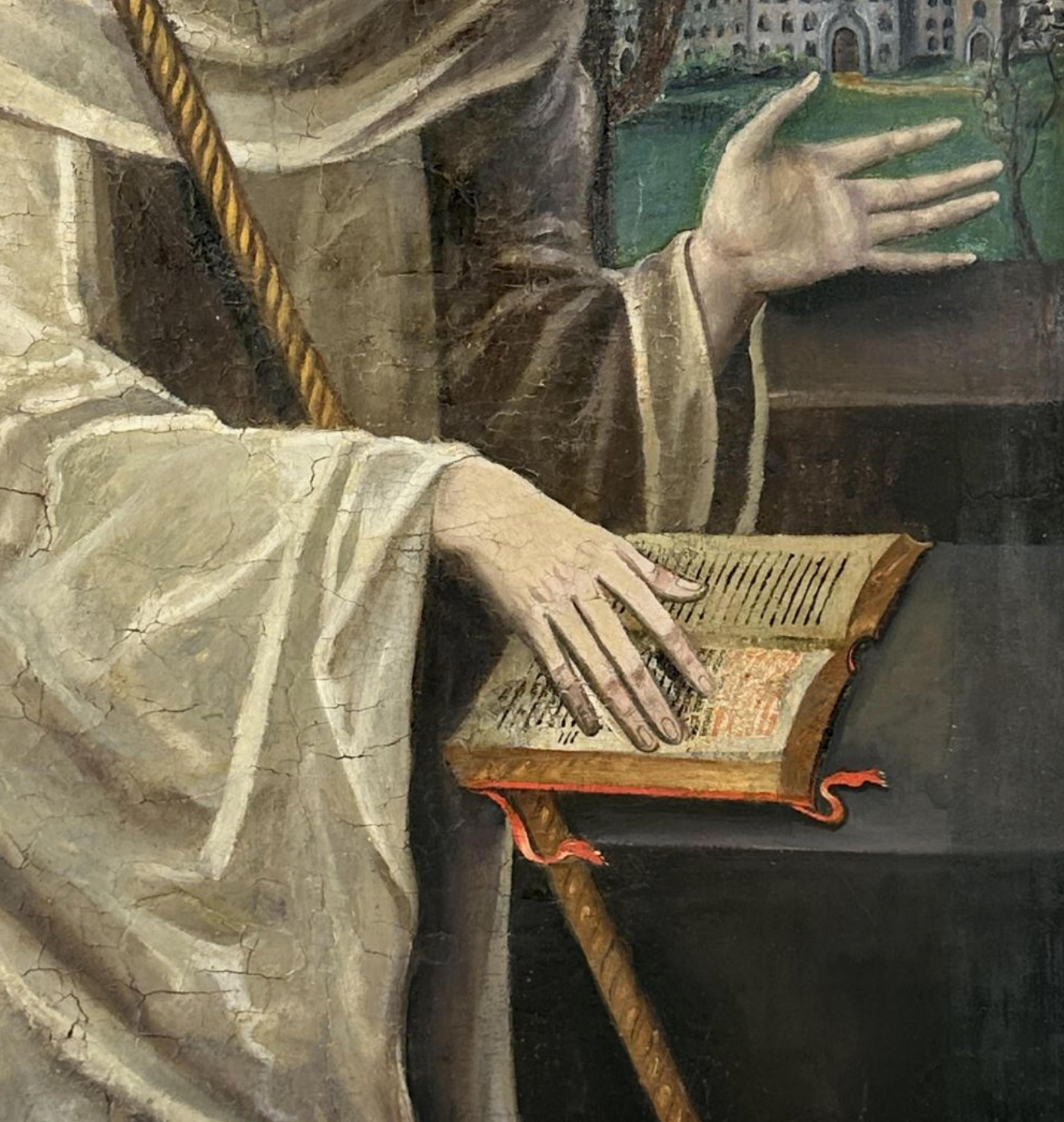 Saint Bernard. Spanish School of the 17th century
Oil on panel.
Restorations
Dimensions: 80 x 78 cm.
without frame