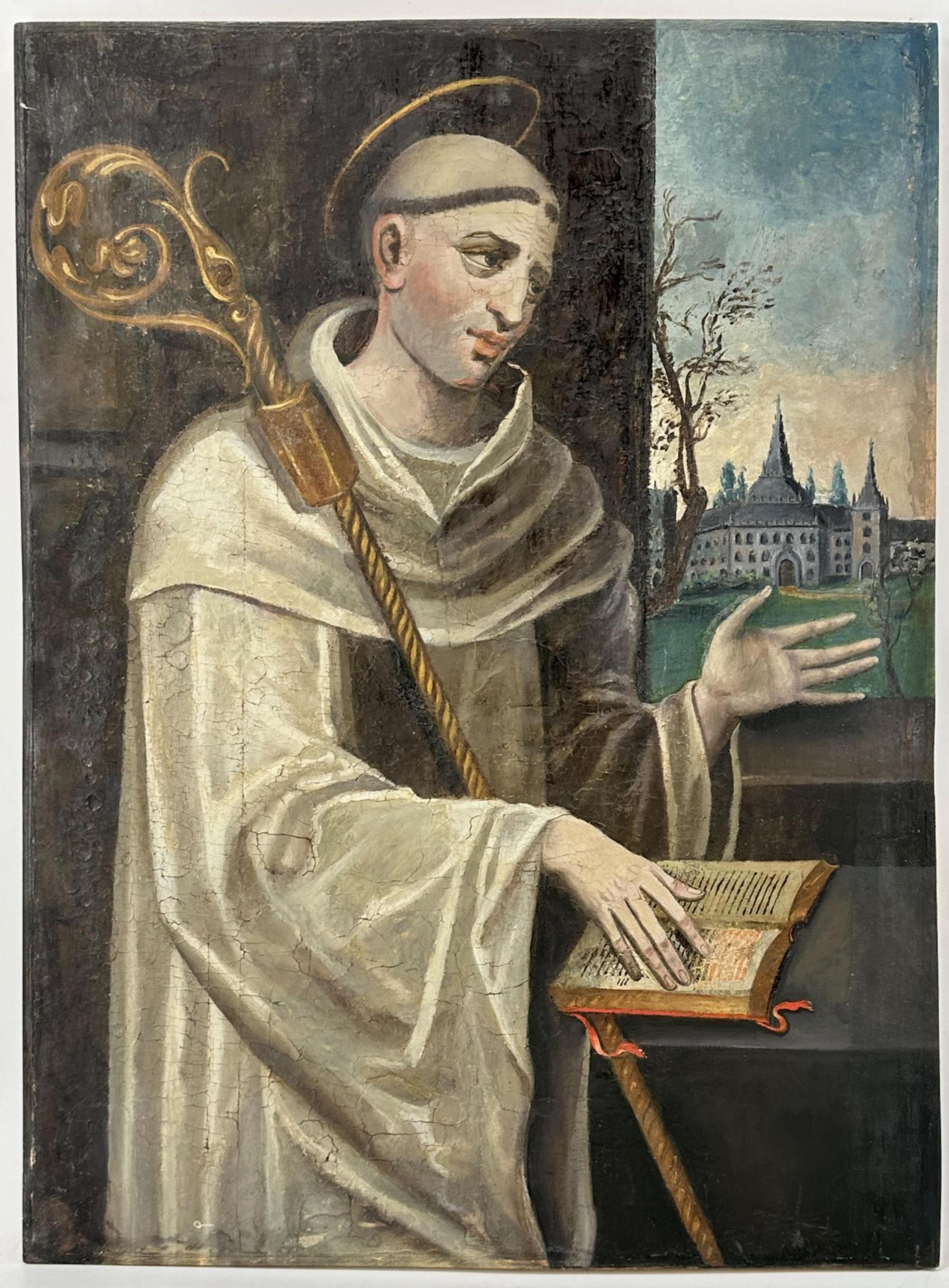 Oiled Saint Bernard. Spanish School of the 17th century