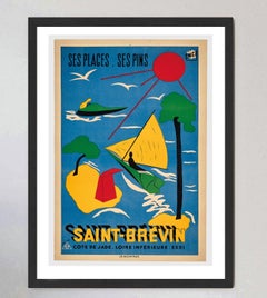 Affiche originale de « Saint Brevin » par Abel Savin, 1960