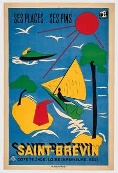 Affiche originale de « Saint Brevin » par Abel Savin, 1960