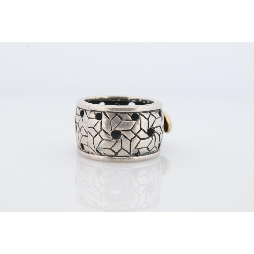 Women's or Men's Saint by Sarah Jane 18k and Sterling Silver Bee wide Band. Bumblebee ring For Sale
