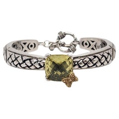 Bracelet papillon Saint par Sarah Jane en argent sterling et or 18 carats avec péridot #16049