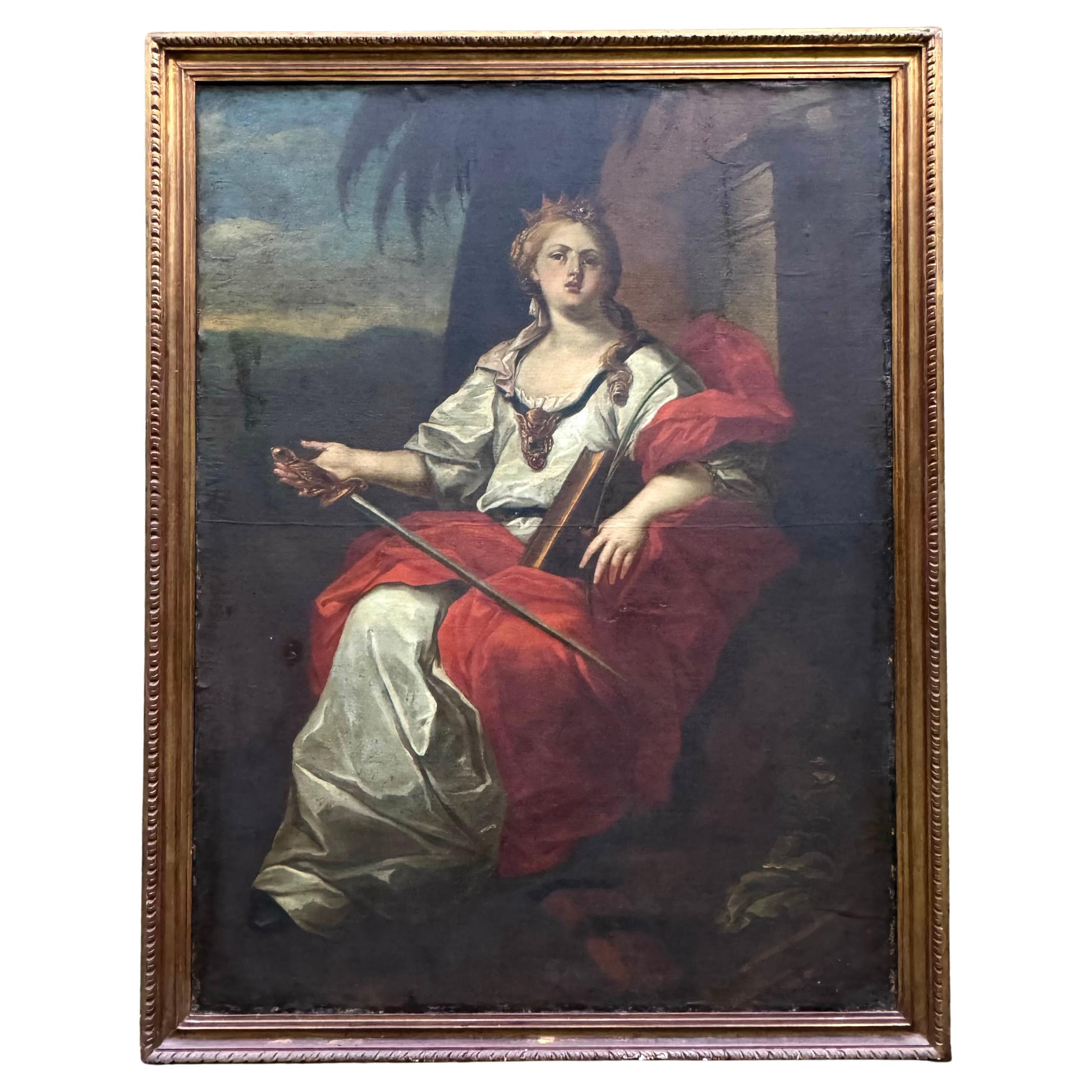 Saint Catherine of Alexandria, European School, Circa Late 17th to Early 18th Ct en venta