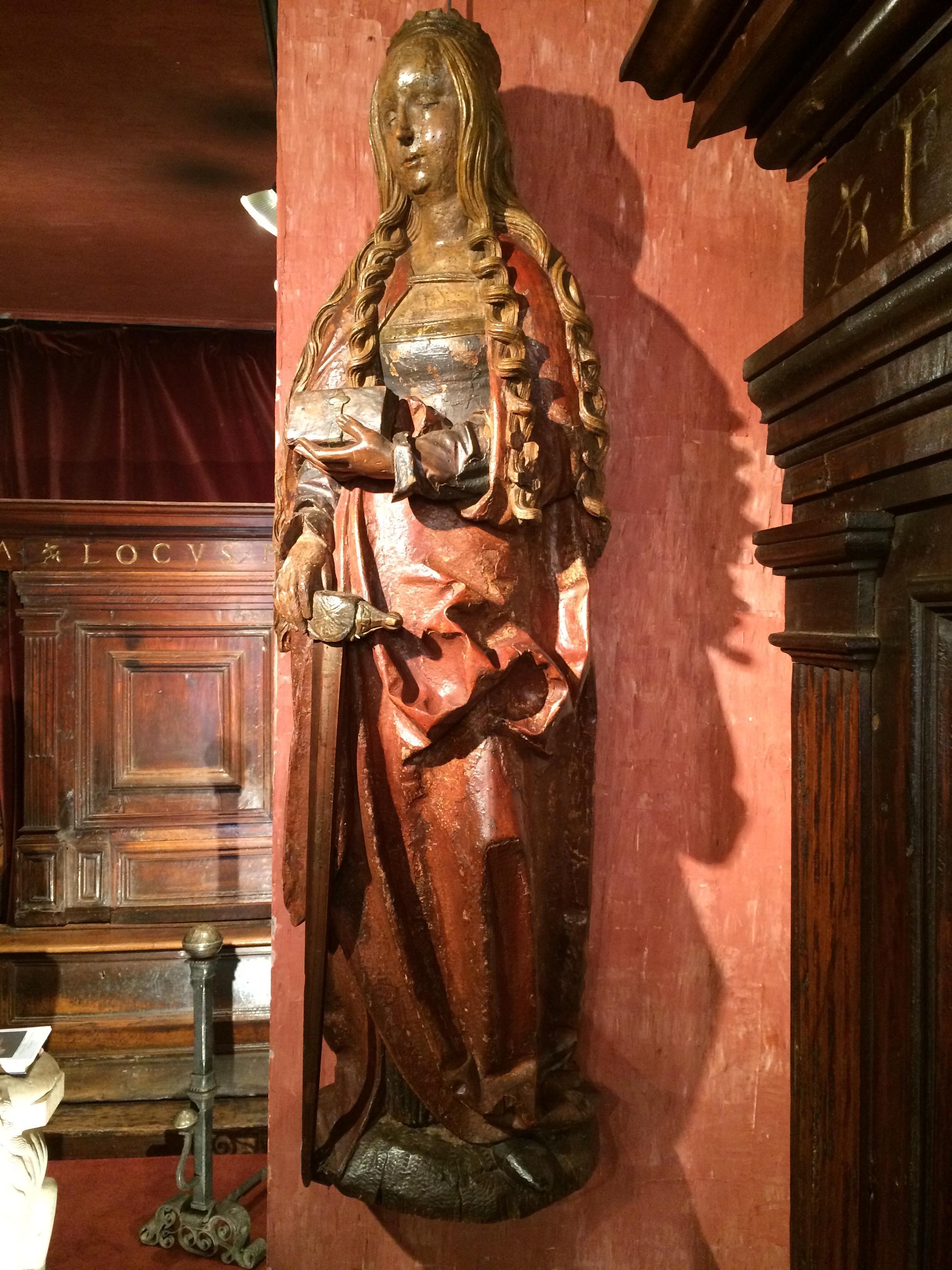 Wood Saint Catherine of Alexandria For Sale