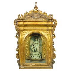 San Cristóbal, escultura italiana de alabastro de Trapani
