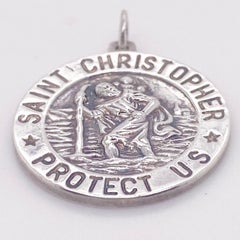 Pendentif Saint Christopher, médaille religieuse en argent sterling 925 et argent sterling