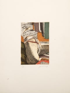 Bondaged Woman, Surrealist Etching and Aquatint by Saint Clair Cemin