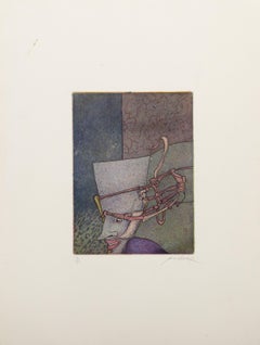 Dream Catcher, Surrealist Etching and Aquatint by Saint Clair Cemin