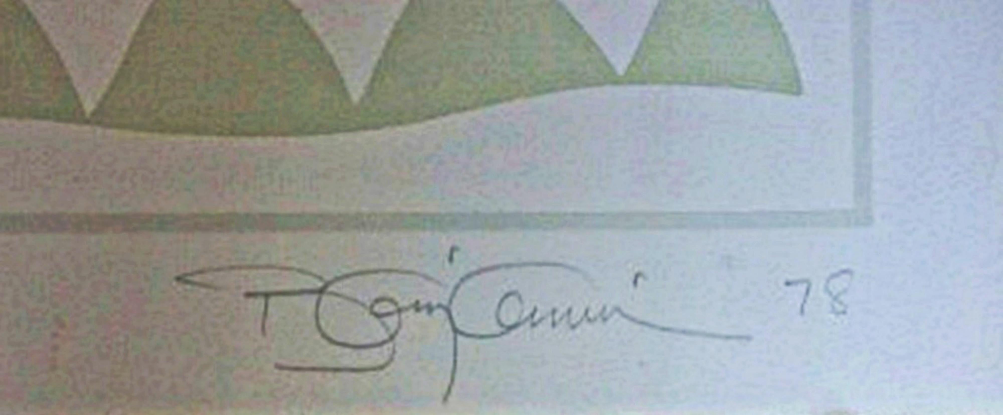 Bandera - rara litografía lt. ed. del renombrado escultor nacido en Brasil firmada 18/100 - Print de Saint Clair Cemin
