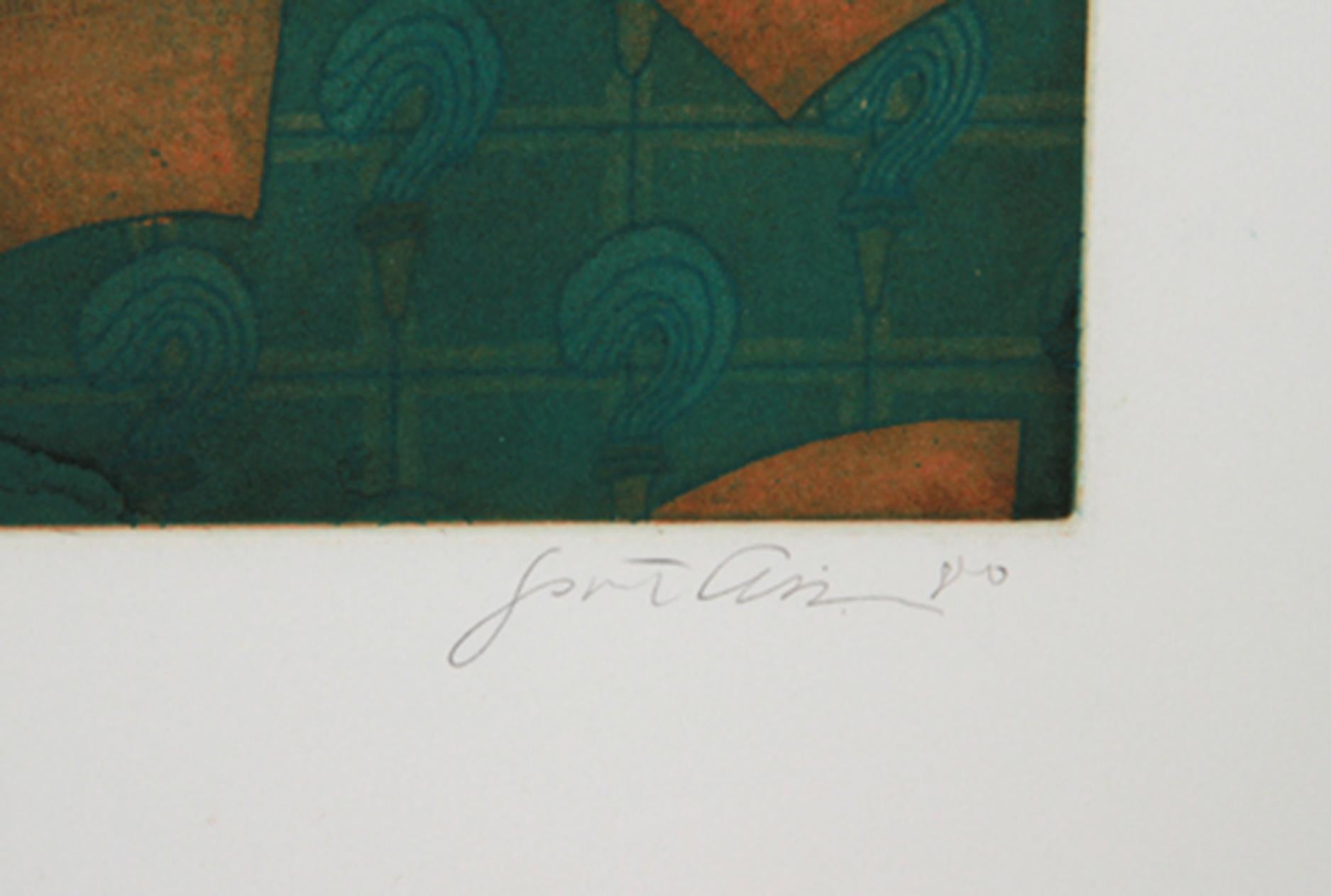 Retrato, aguafuerte y aguatinta de Saint Clair Cemin en venta 2