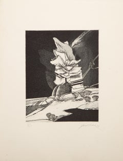 Fondo marino, aguafuerte y aguatinta surrealistas de Saint Clair Cemin