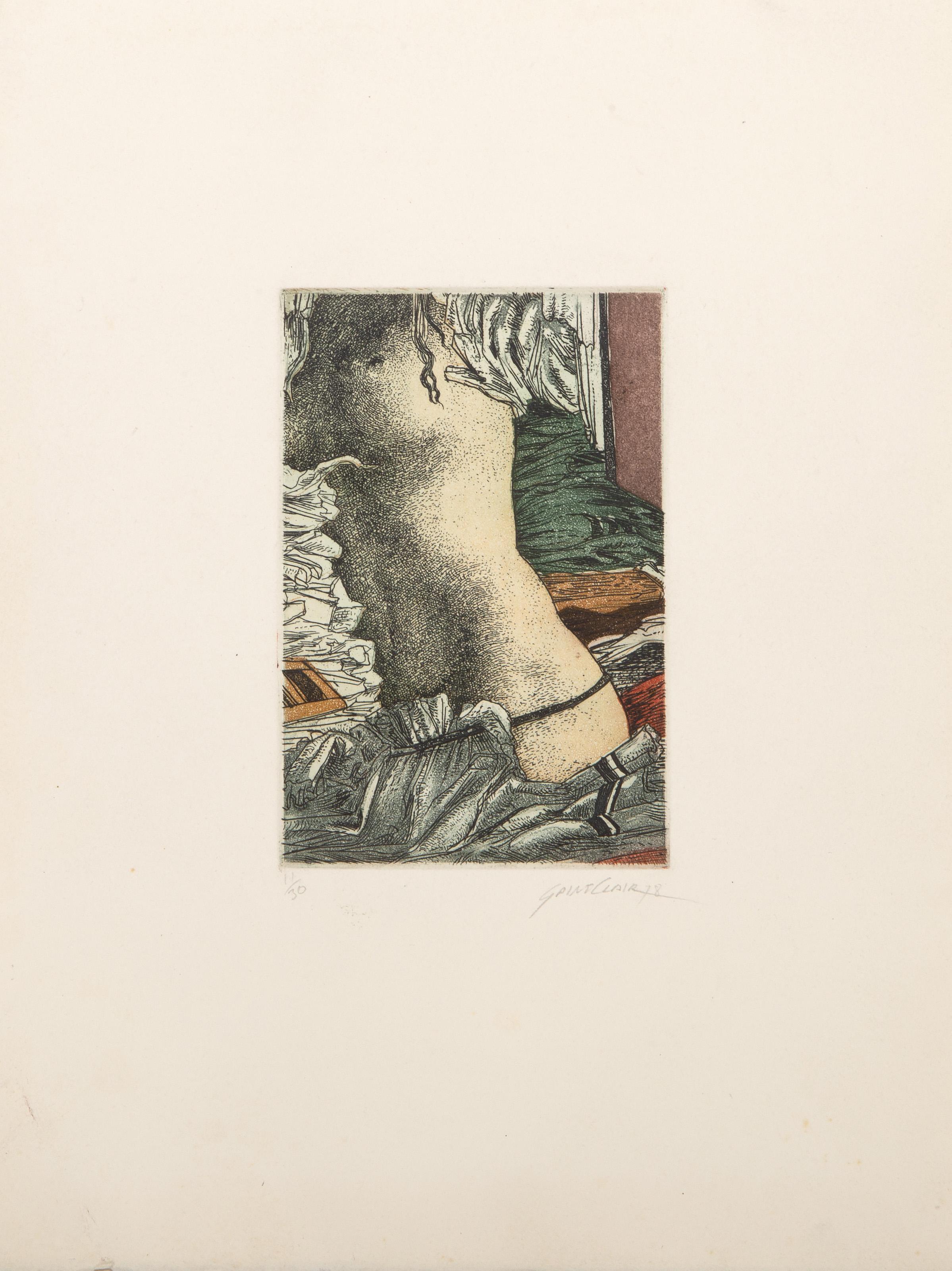Dentro de ti II, aguafuerte y aguatinta surrealistas de Saint Clair Cemin en venta 1