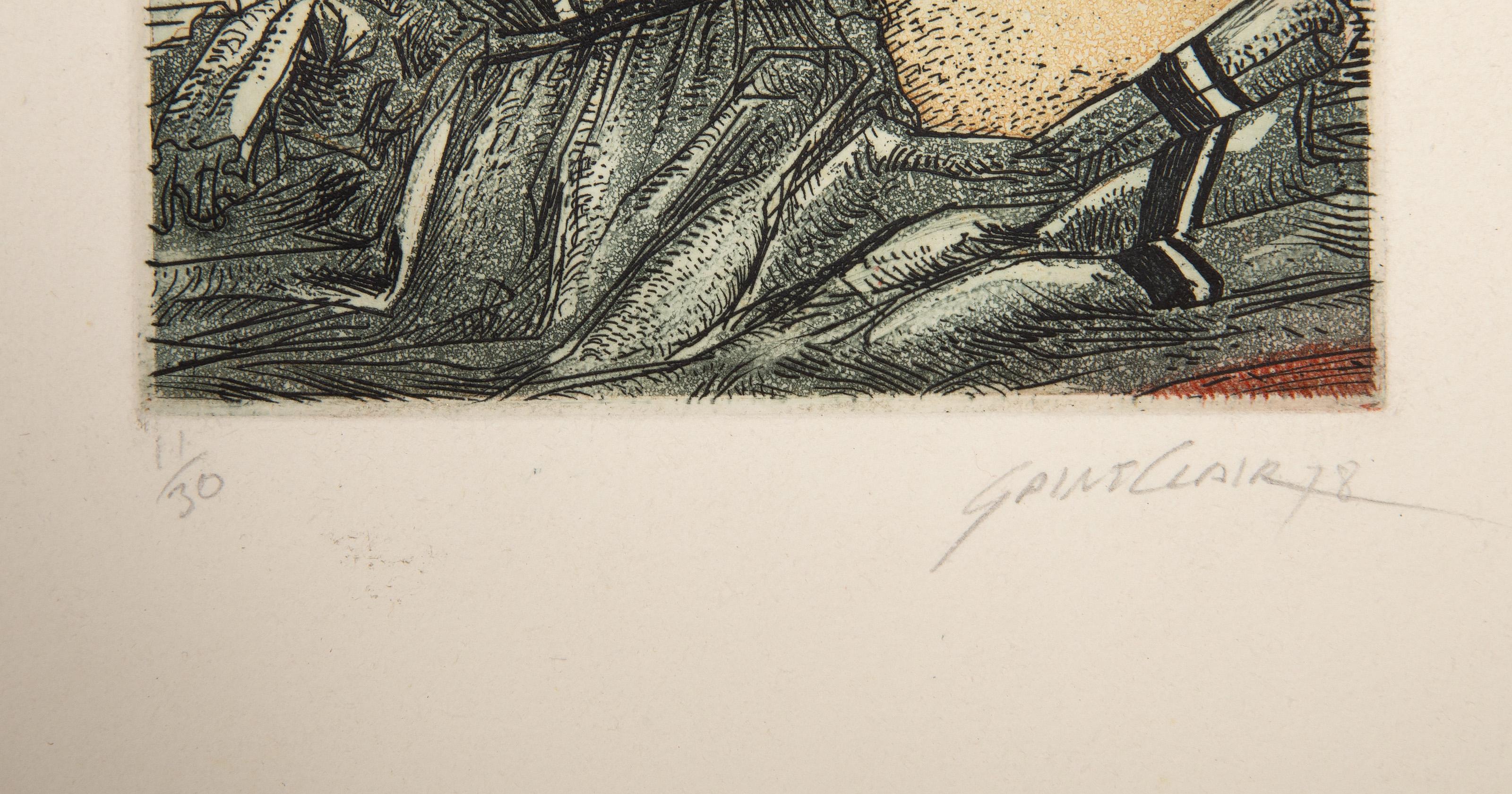 Dentro de ti II, aguafuerte y aguatinta surrealistas de Saint Clair Cemin en venta 2